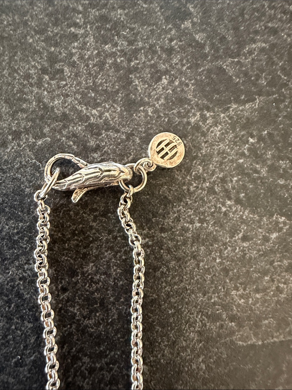 John Hardy Silver Dragon Crescent Necklace with Black Accent - Picture 4 of 4